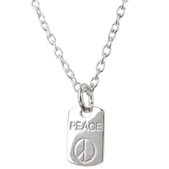 PEACE SILVER CHARM PENDANT - SILBERUH