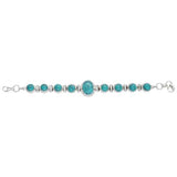 TURQUOISE SILVER CHUNKY BRACELET - SILBERUH