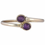 FACETTED AMETHYST SILVER ADJUSTABLE KADA - SILBERUH