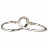 SILVER ADJUSTABLE KNOTTED BANGLE - SILBERUH