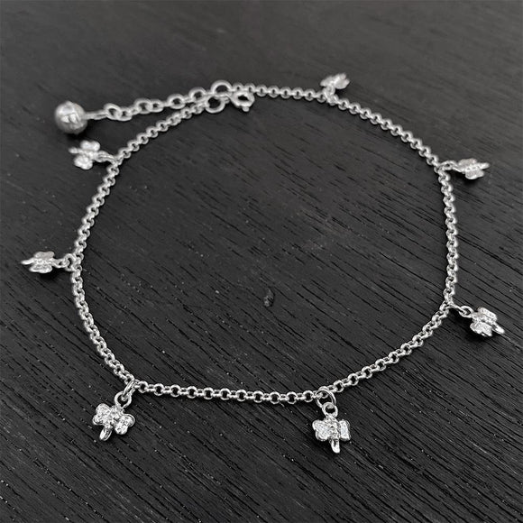 BUTTERFLY SILVER ANKLET