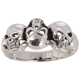 925 silver skull ring men bold design