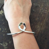 925 sterling silver knot bangle India polished kada