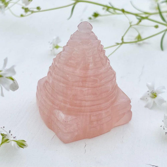 Rose Quartz Shree Yantra - SILBERUH