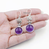 Amethyst Filigree Silver Earring