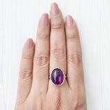 Amethyst Knotted Silver Ring