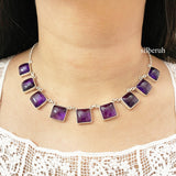 Amethyst Silver Necklace