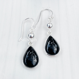 Black Onyx Silver Drop Earring