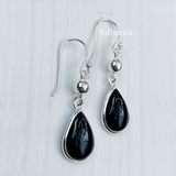 Black Onyx Silver Drop Earring