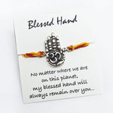 Blessed Hand Silver Rakhi