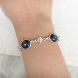Elegant lotus design silver bracelet daily wear