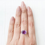 Facetted Amethyst Silver Ring