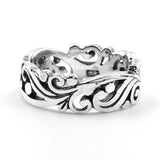 Filigree Leaf Silver Ring