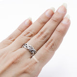 Filigree Leaf Silver Ring