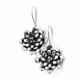 Flower Silver Fixed Hook Earring