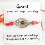 Silberuh Rakhi with Garnet for Strength & Hope