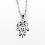 Hamsa Hand Silver Pendant