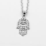 Hamsa Hand Silver Pendant