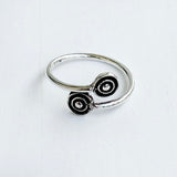 Handcrafted 92.5 silver adjustable toe ring with polished finish