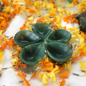 Green Aventurine Diya - SILBERUH