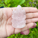 Rose Quartz Ganesha - SILBERUH