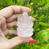 Rose Quartz Ganesha - SILBERUH