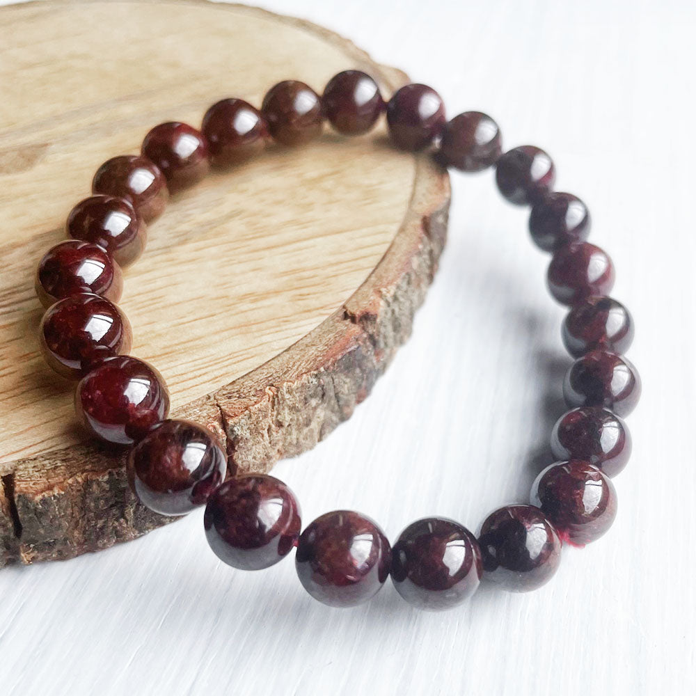 Crystal Agate ( Christmas Deals 2019) Garnet Gemstone Bracelet| Red Garnet  ChakraReiki India | Ubuy