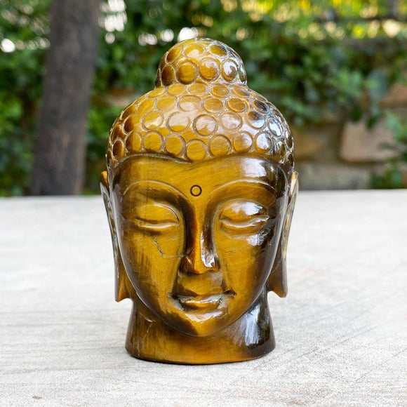 Tiger's Eye Buddha Head