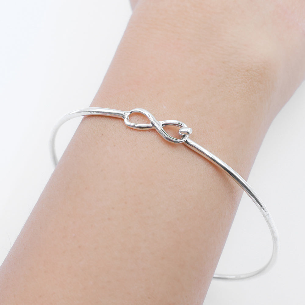 Infinity Bangle Design Infinity Silver Bangle – SILBERUH