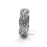 Knotted Silver Band Ring