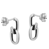 Link Chain Silver Stud Earring