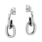 Link Chain Silver Stud Earring