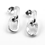 Link Chain Silver Stud Earring