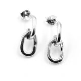 Link Chain Silver Stud Earring