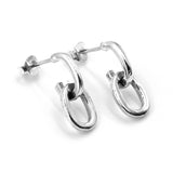 Link Chain Silver Stud Earring