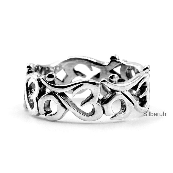 Om Thumb Silver Ring