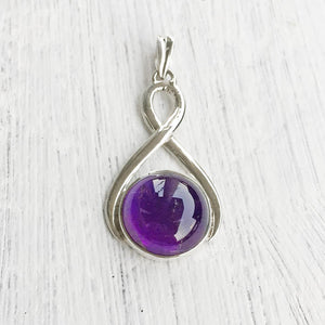 AMETHYST KNOT SILVER PENDANT - SILBERUH