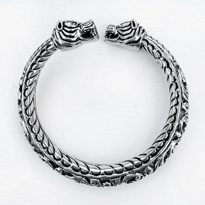 Panther Tribal Silver Kada