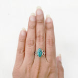 TURQUOISE TRIQUETRA SILVER RING