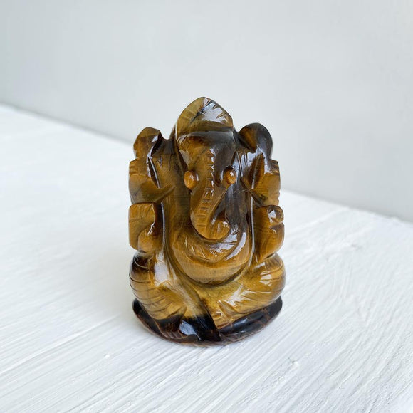 TIGER'S EYE GANESHA