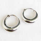 Plain Silver Bali Hoop Earring