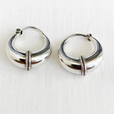 Silver Bali Hoop Earring