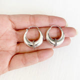 Silver Bali Hoop Earring