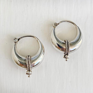 Gypsy Silver Bali Hoop Earring - SILBERUH