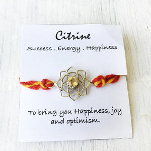 CITRINE SAHASRARA CHAKRA SILVER RAKHI - SILBERUH