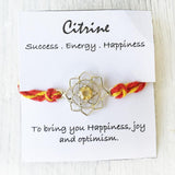 CITRINE SAHASRARA CHAKRA SILVER RAKHI - SILBERUH