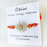 CITRINE SAHASRARA CHAKRA SILVER RAKHI - SILBERUH