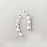 STAR SILVER EAR CLIMBER EARRING