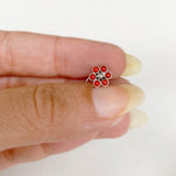 Coral Flower Silver Nose Pin