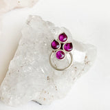 Garnet Silver Nose Pin